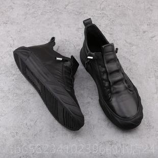 春秋季 子男拉链新板鞋 男小耳朵潮鞋 真皮乐休福鞋 闲 23款 高档网红鞋