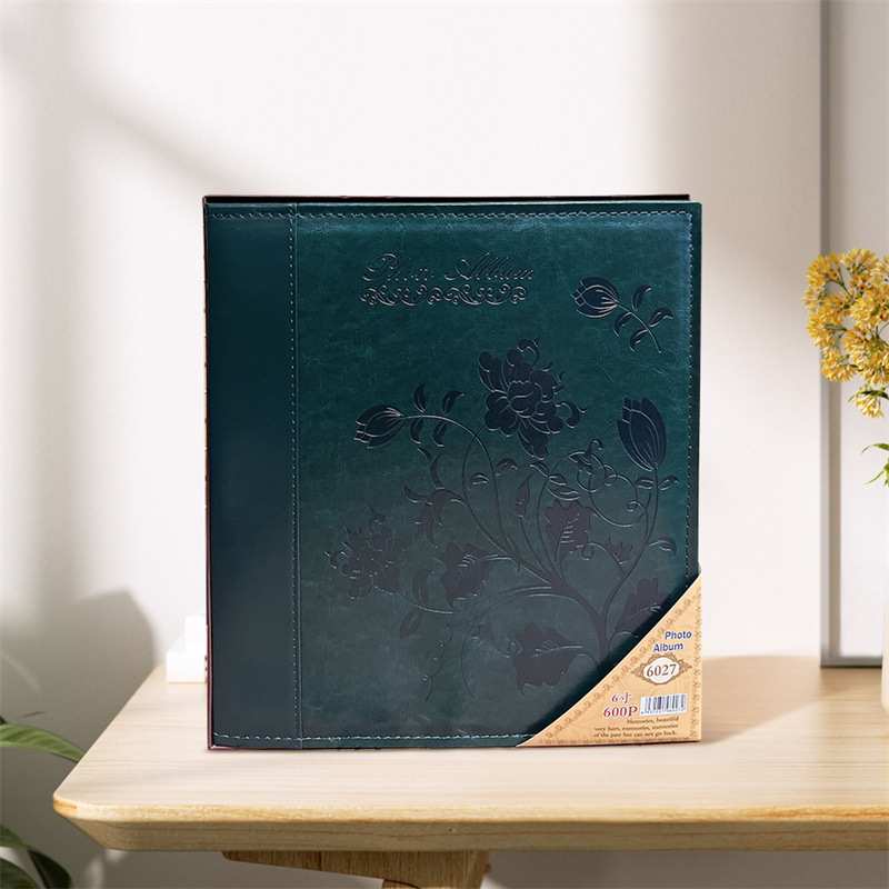 高档仿皮创意礼品6寸600张大容量黑底家庭影集相册4R插页式集册