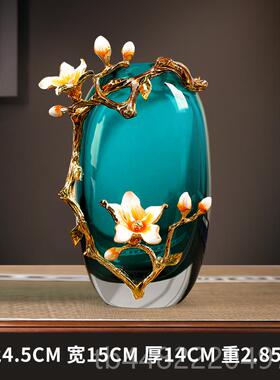 正品摸小姐新礼的中国风触珐琅花装饰饰品可访问豪华经典瓶乔迁物