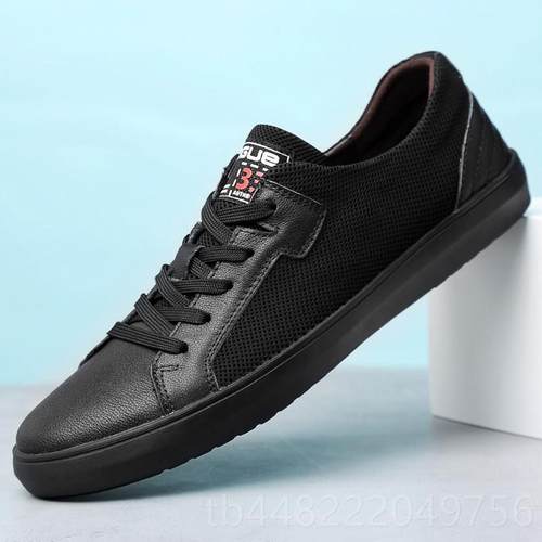 正品头层牛皮春夏季软男士小白鞋鞋男皮底休真闲皮鞋37码韩版45码