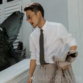 休闲工作服长O袖 正品 男法式 商务正装 AR级IN英伦覆古高感白衬衫