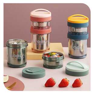 多规格手提304不锈钢汤杯可隔水保温电炉加热餐盒上班族便携汤杯