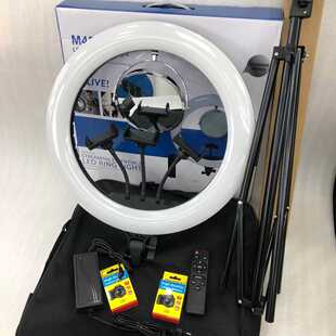 现货电池充电专业led补光灯带镜子18inch Rechargable ring light