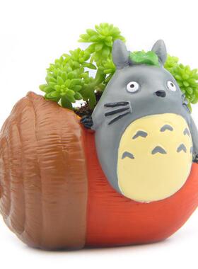 卡通猫小号迷你款站橡皮果吉猫花盆树脂DIY公仔桌面创意收纳摆件