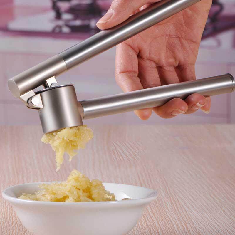 不锈钢加长挤蒜剥蒜器夹蒜器蒜蓉器捣蒜器压蒜泥器家用锌合金压蒜