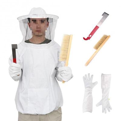 养蜂夹克带面纱养蜂套装专业养蜂人套装养蜂手套蜂巢刷和蜂巢工