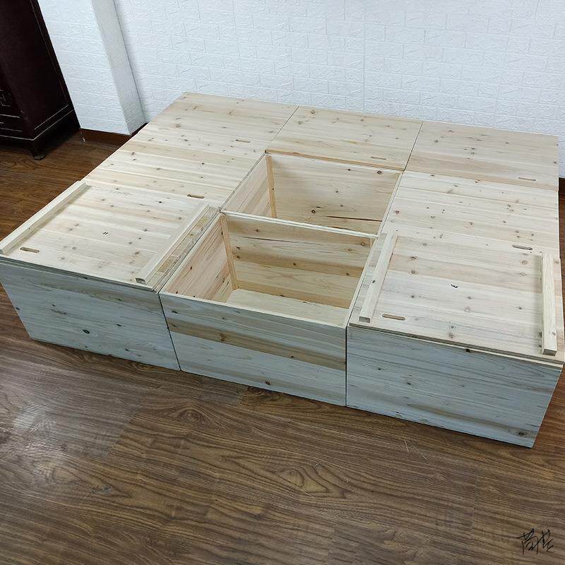 高箱实木床主卧室地柜收纳木柜实木榻榻米书房简易小户型地台木箱