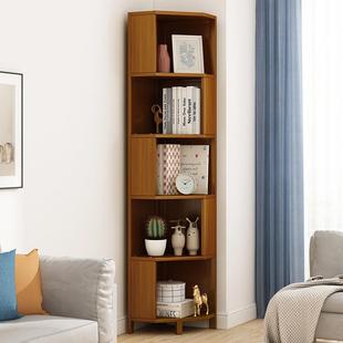 客厅转角书柜书架卧室落地墙角置物架角落摆放架三角形边柜收纳柜