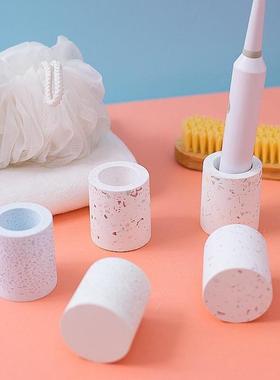 硅藻泥牙刷架座洗漱台置物架情侣牙刷杯吸水整洁电动牙刷架摆放
