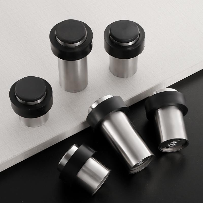 304不锈钢门挡圆形精铸门阻木门硅胶加高门碰免打孔防撞实心门顶