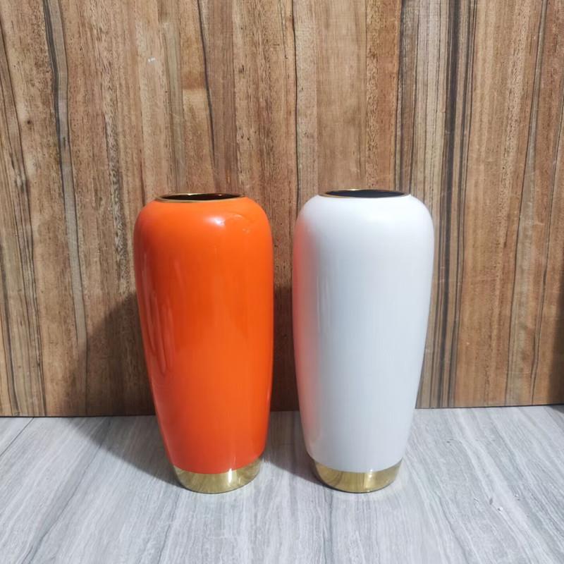 陶瓷花瓶事事如意 年宵花仿真柿子配套花瓶家居摆设插花摆件红果