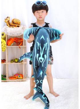 正品锤头鲨 鱼公仔 海动物毛绒玩具玩抱枕毛绒 儿童具男孩 洋生日