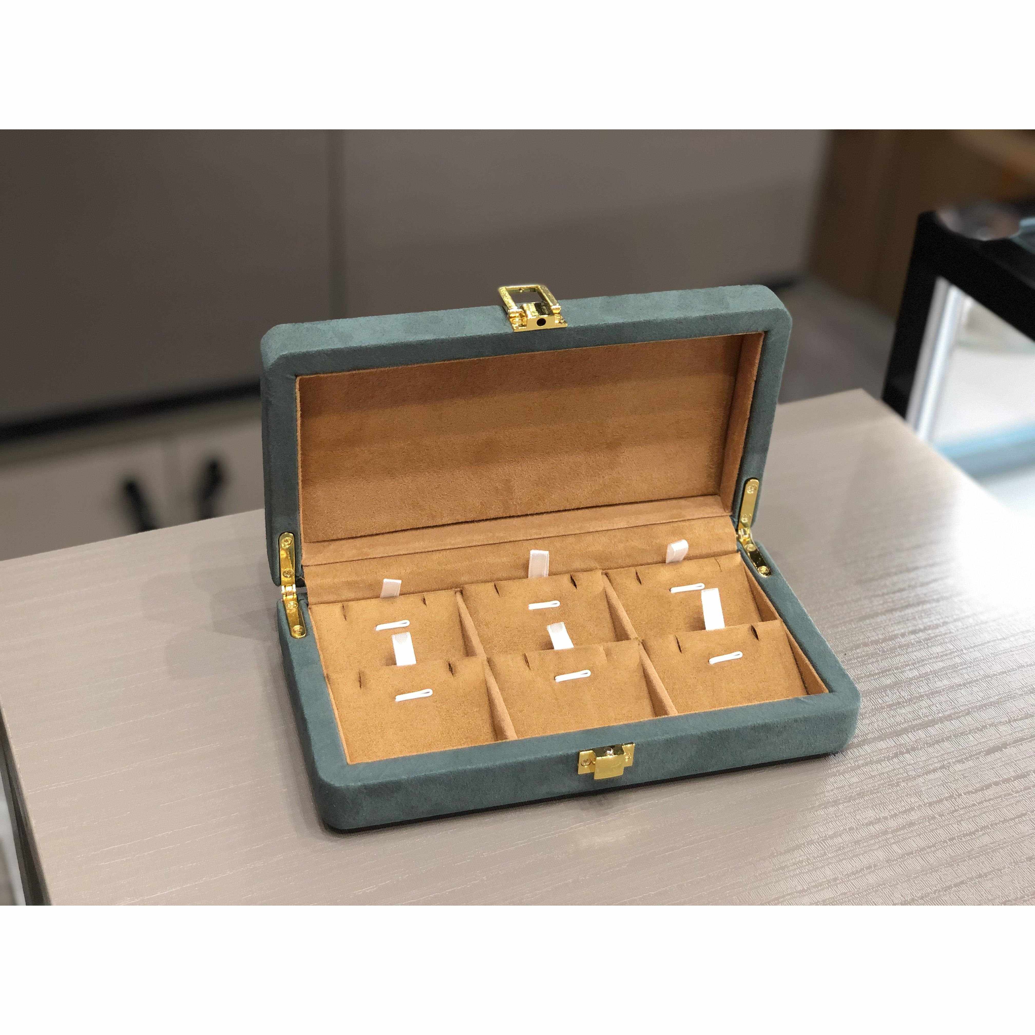 正品高档创意示首饰托托 盘收珠宝吊坠戒指收纳展盒金属扣盒子饰