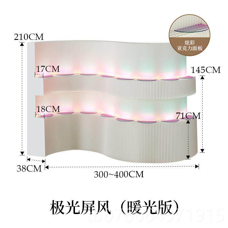 正品十八公纸隔断照屏可亮移动软屏办室客厅直背景隔断空播间纸墙
