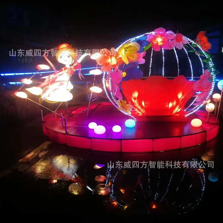 2021春节元宵花灯牛年彩灯定做灯光节造型产品 商场广场暖场道具