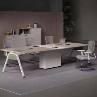 办公会议桌长桌简约现代会议室桌椅组合小型会议桌子接待洽谈条桌