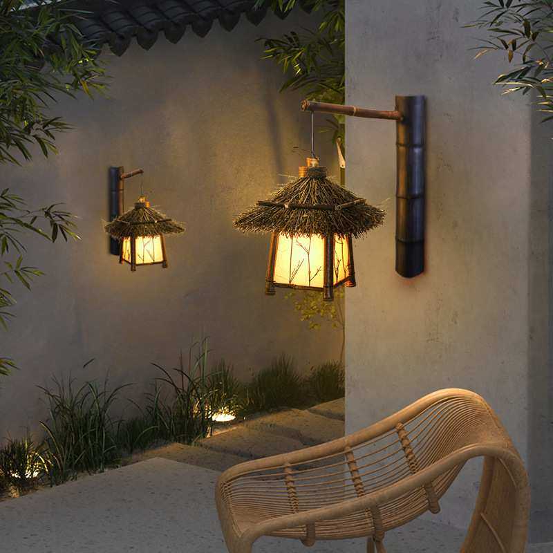 户外防水壁灯别墅灯庭院花园灯阳台灯民宿室外灯茶室日式禅意壁灯