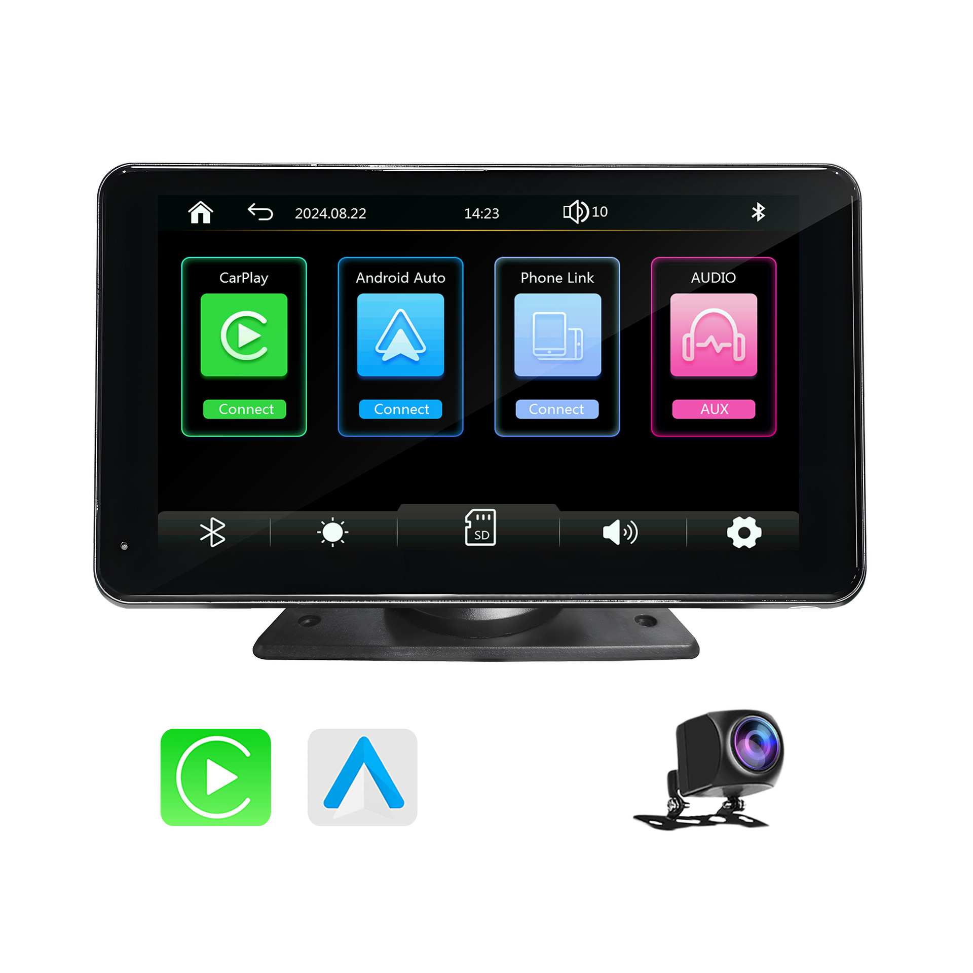 7寸2.5D屏CarPlayAndroidauto手机互联的车载智慧屏P车用无线智能
