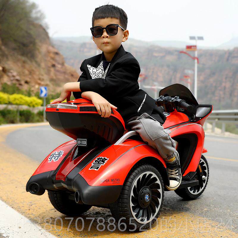 高档儿电动摩托车带遥控男孩充电三轮车可坐人大大号宝双宝玩具童