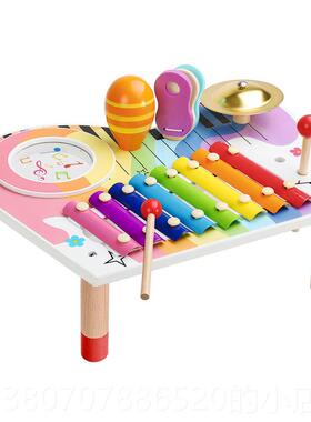 高档idus儿童音乐玩具手敲八音宝阶木琴打击乐器12琴月1-K3宝婴儿