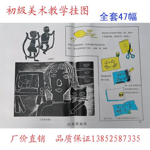 初级美术教学挂图 全套47幅 铜版纸 对开 教学仪器