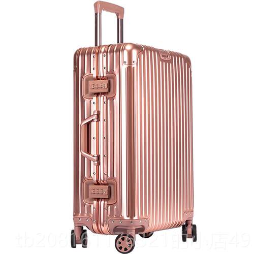 正品箱定制log全铝镁合金红女行李箱24寸男o旅行箱sup拉杆2色0登