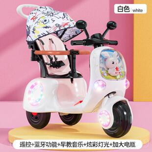 正品轮儿童电动车三机车宝宝男女可孩童车坐人婴手推行遥控玩儿具