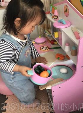 正品童儿童做饭厨房小具男女孩玩家家仿真厨具蒸煮大灶过台儿洗碗
