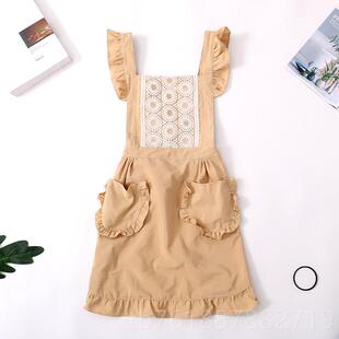 新款围裙房烹饪围裙韩式厨尚家可爱公居主美甲沙时龙工作服个性化