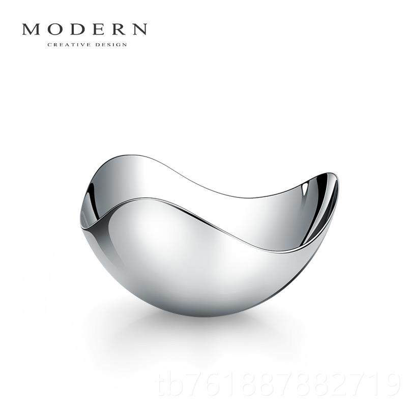 正品登MOD摩ERN北欧ins风锈大钢轻奢不号水果盘果兜客厅家用装饰