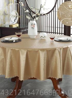 高档Pu圆桌布防水防油餐端免洗防烫桌垫厅酒店酒店桌布无障碍豪华