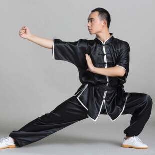 高档人太极服短袖儿武术练服青少年武成术体检比赛服武术表童训演