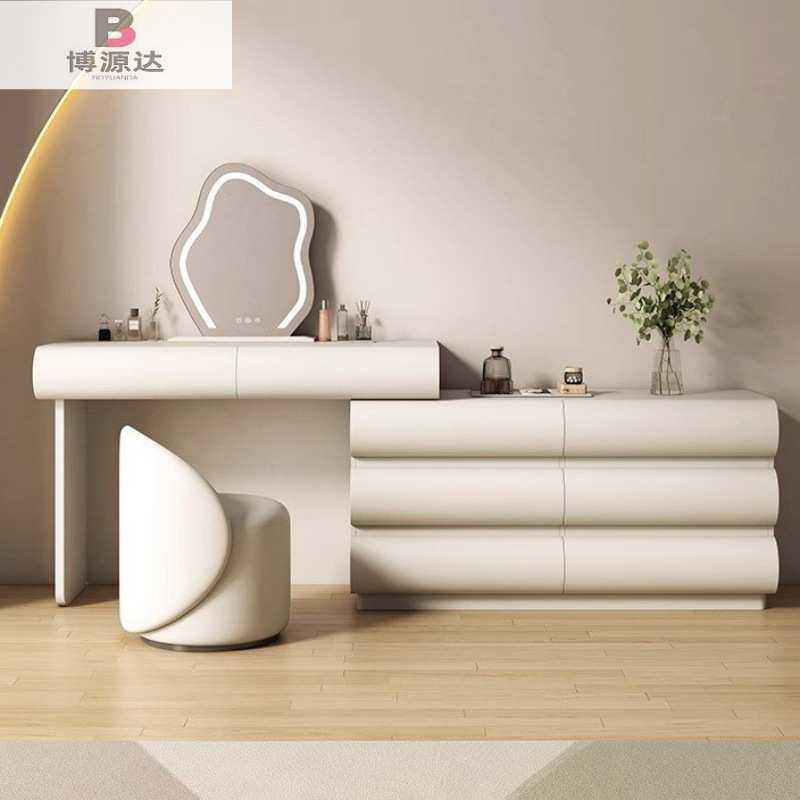 实木梳妆台斗柜一体卧室收纳柜侘寂风简约床尾伸缩转角组合化妆台,3C数码配件,摄像机配件,淘宝优惠券,粉丝福利购,淘宝优惠卷