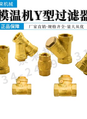 Y型过滤器全铜1/2加厚增压水泵模温机3/4过滤网单向阀门4分6分1寸