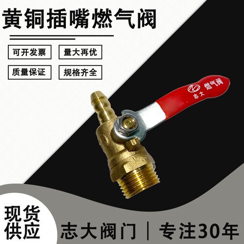宝塔球阀2分3分4分铜外丝内牙接头转快插8/10/12mm气管水软管咀子