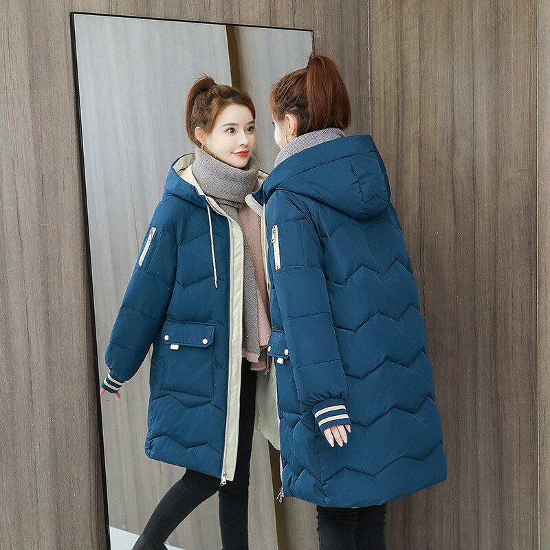 12少女冬装13初中高中学生加厚中长款羽绒棉服15大童外套16岁棉袄