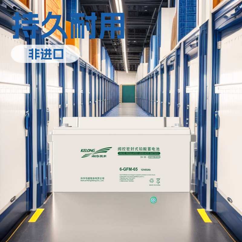 科华蓄电池12V65AH直流屏用UPS/EPS机房电源6-GFM-65风力储能