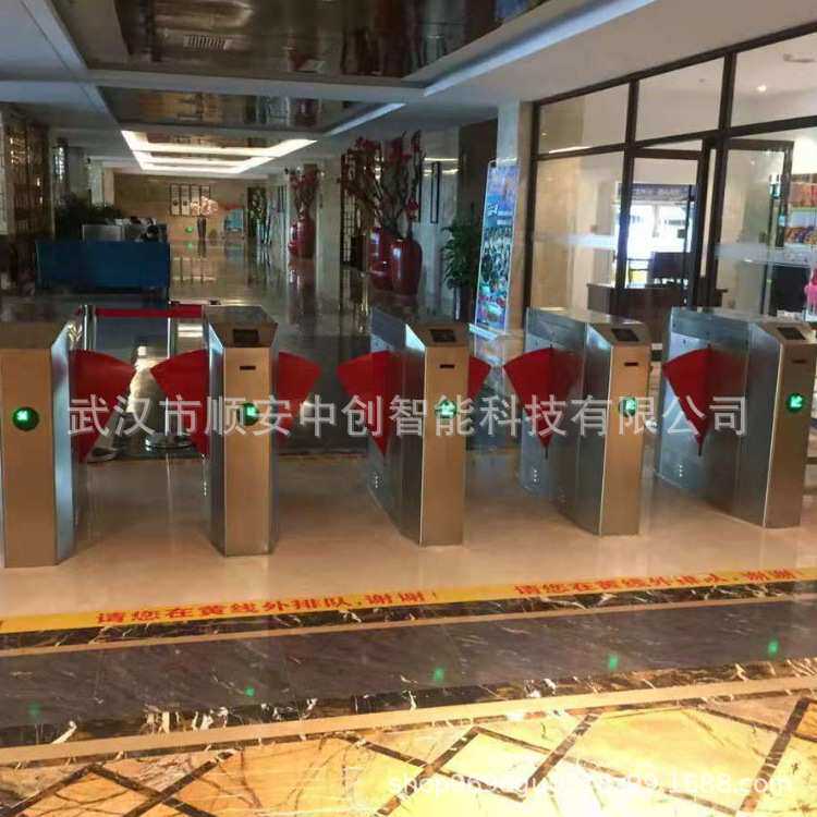 武汉现货 小区人行翼闸景区人行通道闸机工地门禁系统人脸识别机