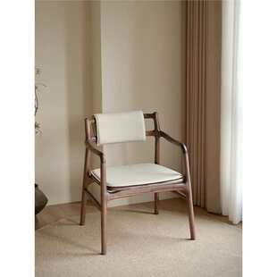 新中式实木乌金木软包椅子圈椅主人椅现代简约书房靠背椅太师