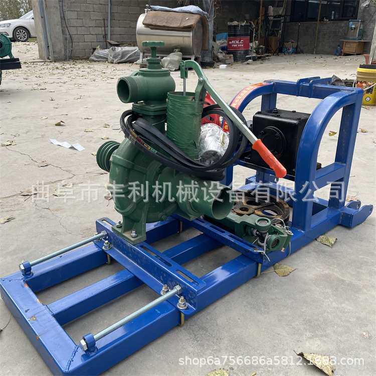 单杠拖拉机带抽水机 轴传动后悬挂高压泵 大流量拖车款混流泵