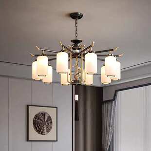 苏印 新中式吊灯客厅全铜轻奢现代简约餐厅设计师别墅豪宅灯具