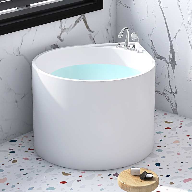 圆形浴缸小户型日式mini bathtub0.9 1 1.1米亚克力一体浴池