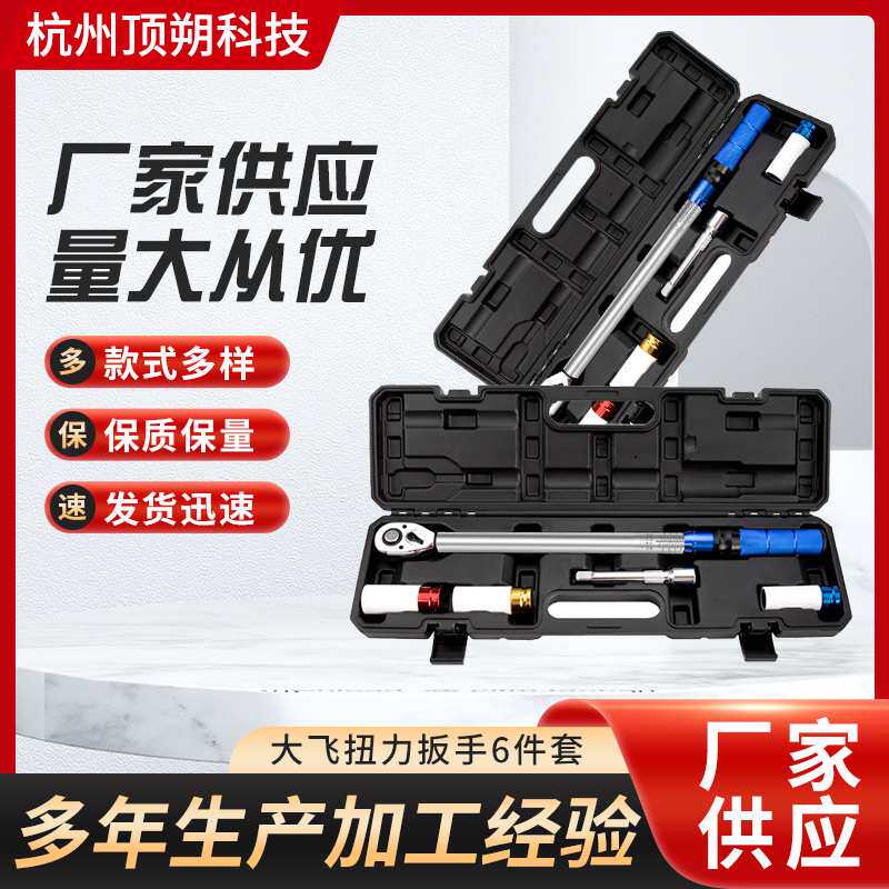 大飞扭力扳手6件套 套筒扳手工具棘轮扳手快速扳手修车工具汽修