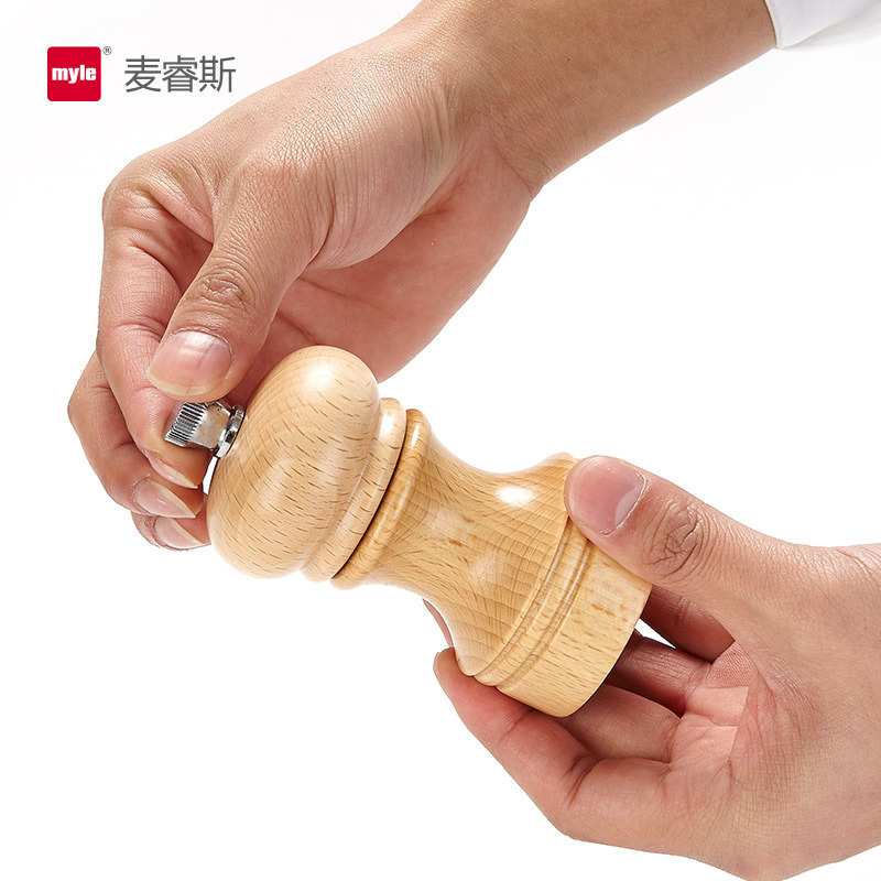 德国myle胡椒研磨器手动磨胡椒粉芝麻花椒现磨黑胡椒粒研磨器木