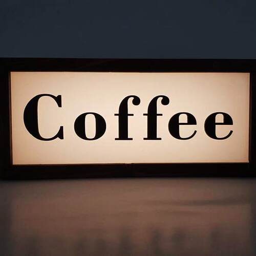 亚马逊Coffee lightbox创意照明灯箱夜灯led桌灯家居气氛广告灯