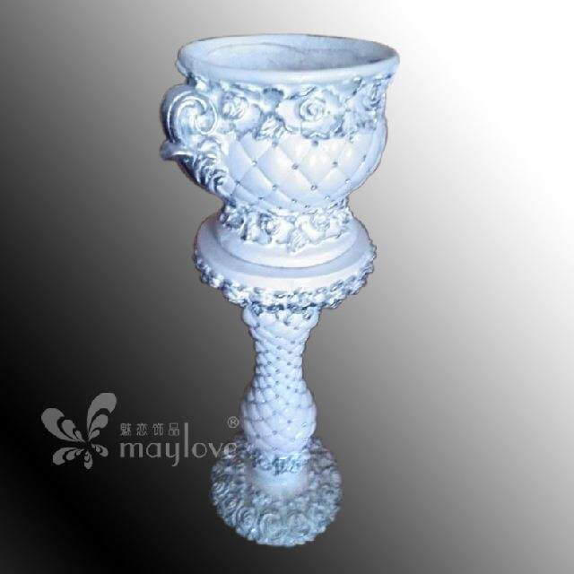 玻璃条落地大花插 角杯花插花盆花盘 时尚树脂花瓶家居饰品
