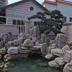 景观置石由河道水冲形成的泰山原石用于湖岸园林景观石