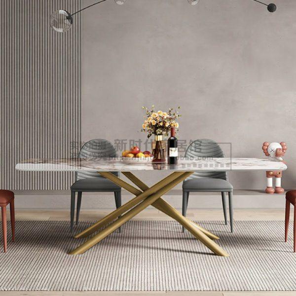 意式岩板餐桌长方形现代简约家用大理石饭桌家用小户型客厅餐桌,住宅家具,岩板餐桌,淘宝优惠券,粉丝福利购,淘宝优惠卷
