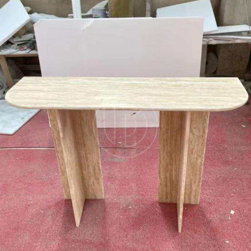 黄洞石大理石玄关桌案台边几靠墙装饰桌案几家用客厅过道案台石材