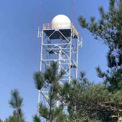 供应玻璃钢雷达塔6-15米气象站专用古树避雷针避雷装置钢构防雷
